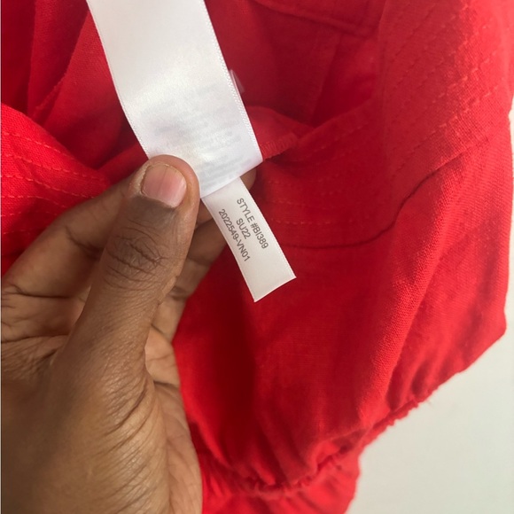 J.crew Women’s Orange 4 Wide Leg Linen Blend Jumpsuit Belted Sleeveless  Romper - Picture 4 of 9